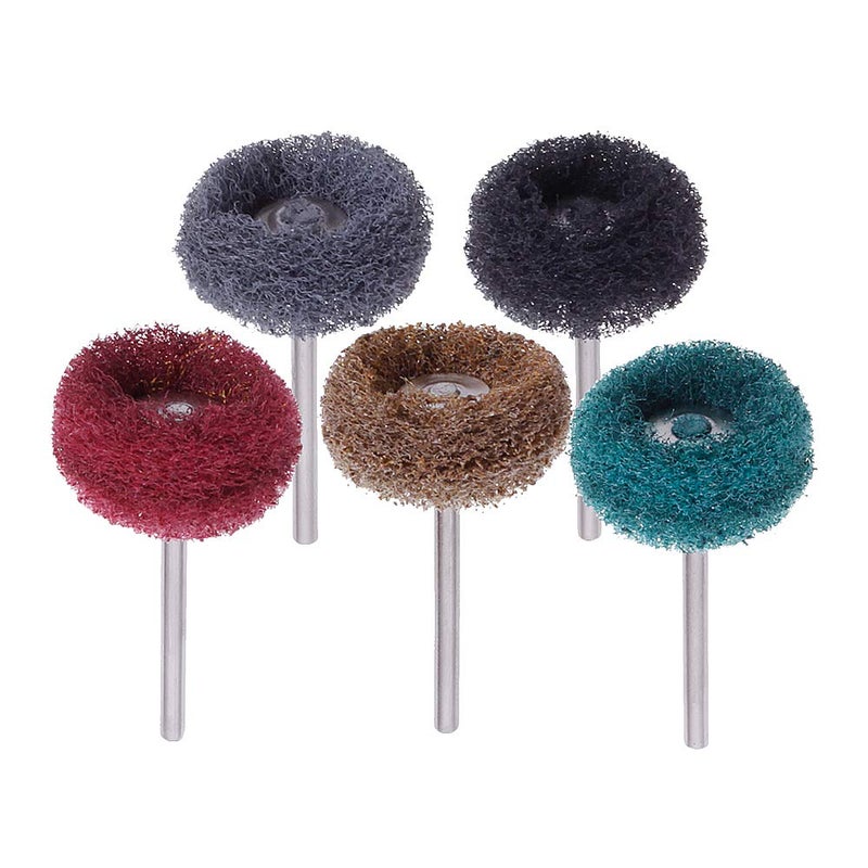 Rocaris 100 Pack Abrasive Wheels, 1" (25mm) Abrasive Buffing Polishing Wheels Burr for Rotary Tools-1/8(3mm) Shank - Image 3